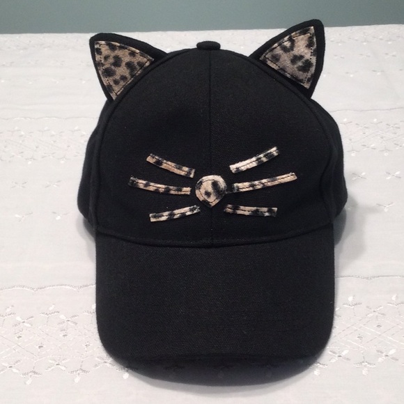 collectioneighteen Accessories - Collectioneighteen Leopard Print Cat Ball Cap NWT